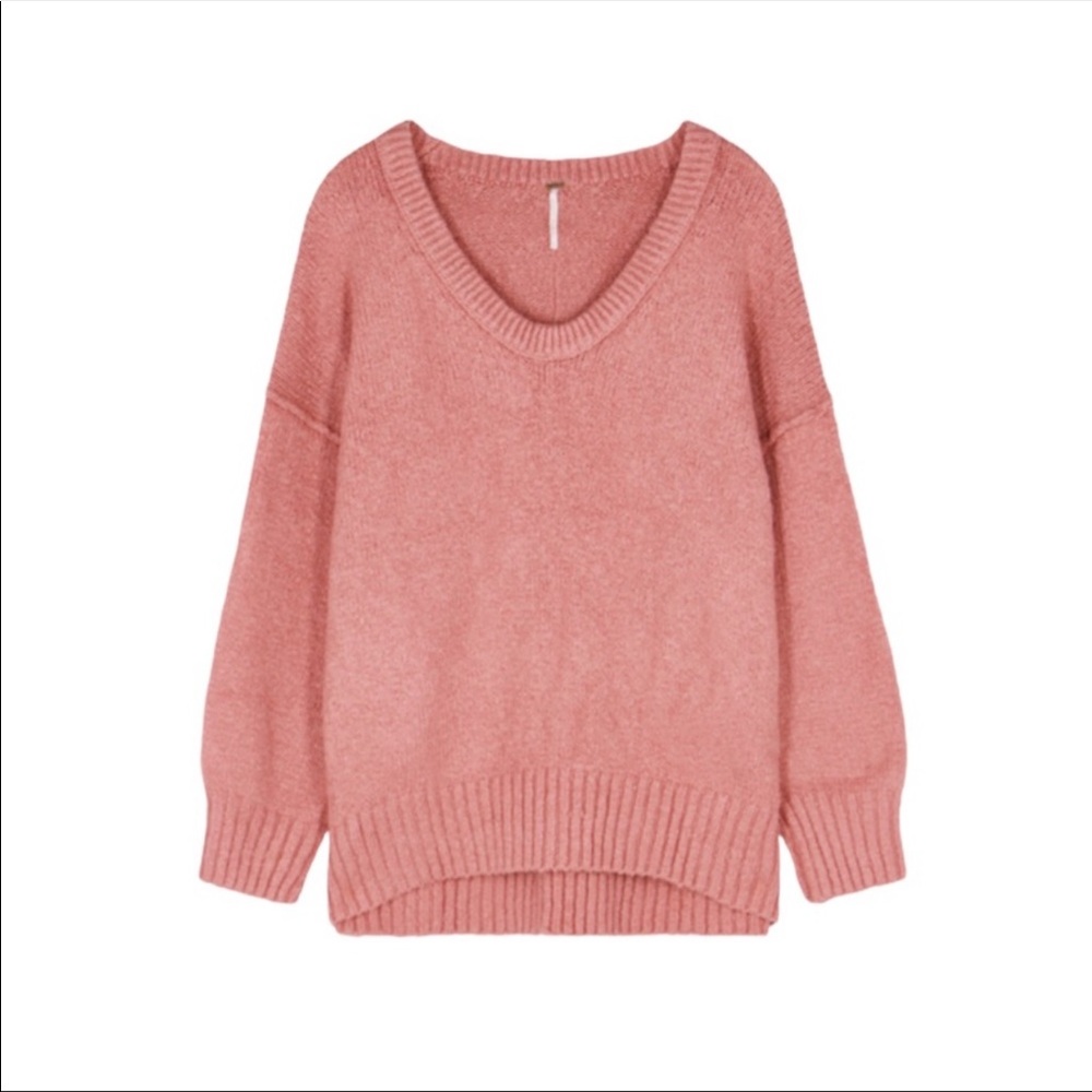 Free People Brookside Tunic Sweater in Pink - Picture 5 of 7